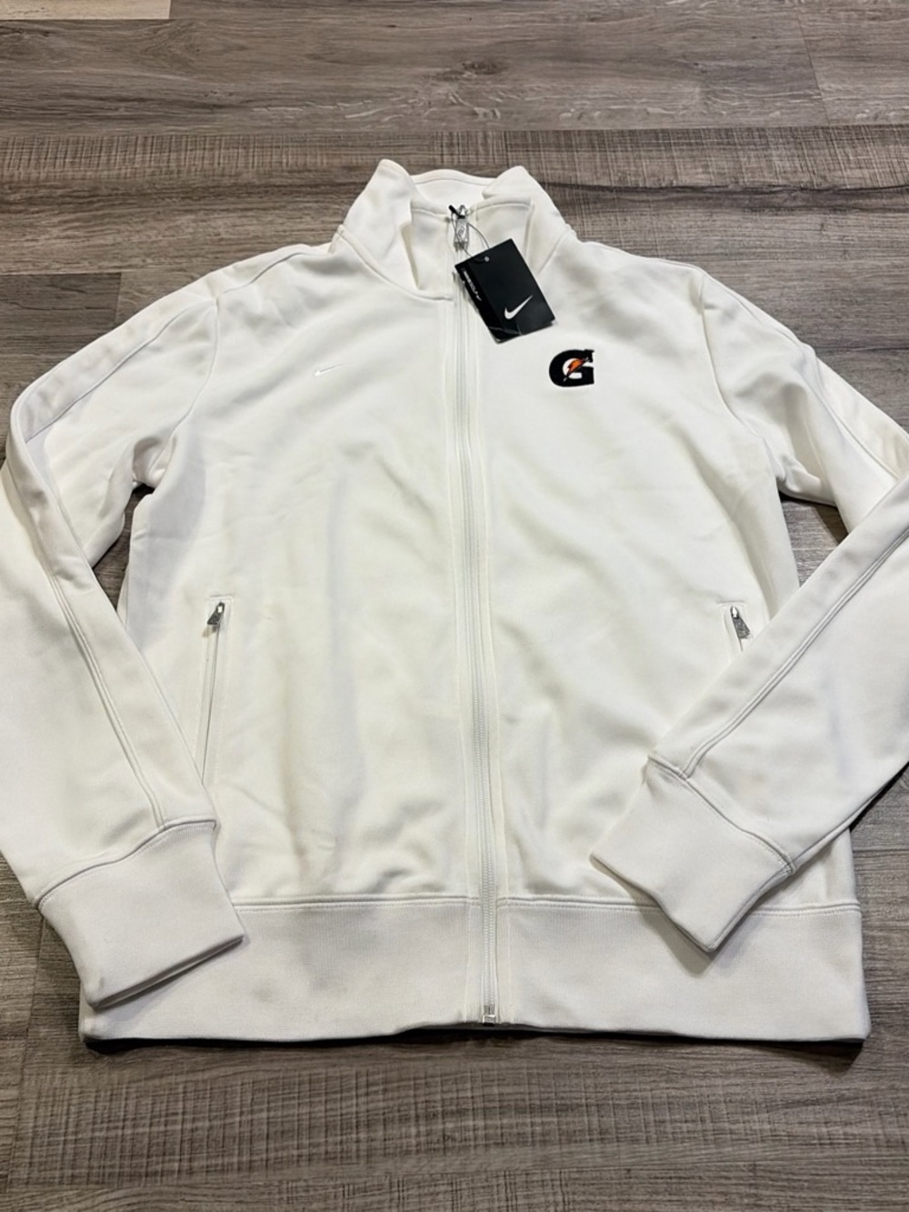 Nike White Full-Zip Jacket with Gatorade Logo